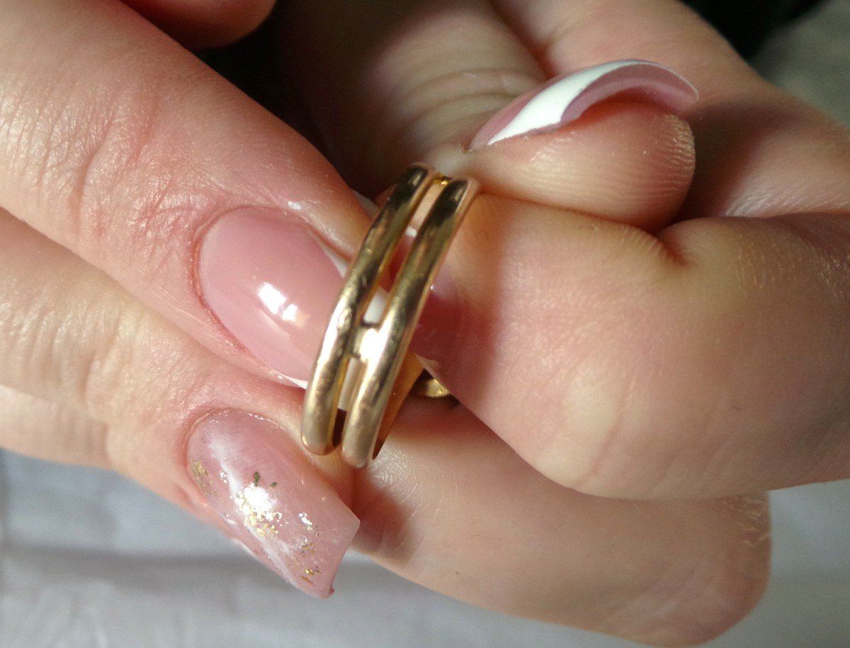 BAGUE PAIRE DE SERPENTS NOUES OR 18K - TETE D'AIGLE - DIAMANTS - SAPHIR -RUBIS - EMERAUDE - -photo-2