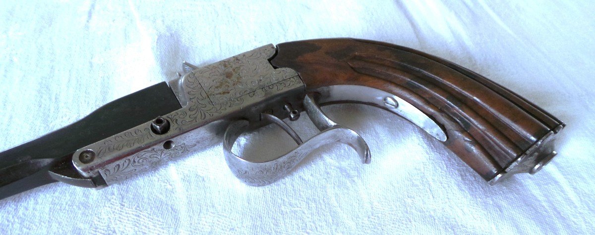 Gastine Renette Type Shooting Pistol - 2nd Empire - 19th-photo-7