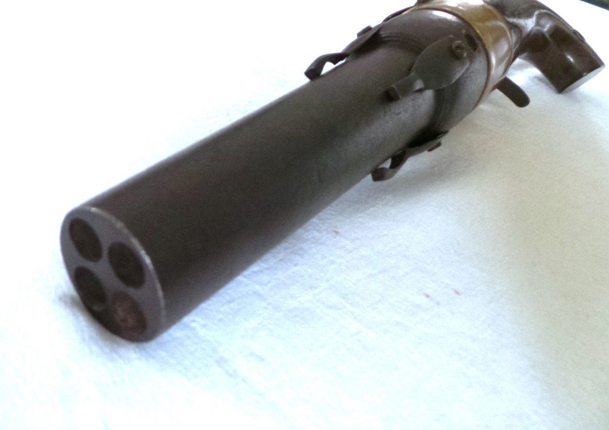JAPON - PISTOLET TANEGASHIMA A 4 CANONS - PERIODE EDO ( 1603 - 1868 )-photo-4