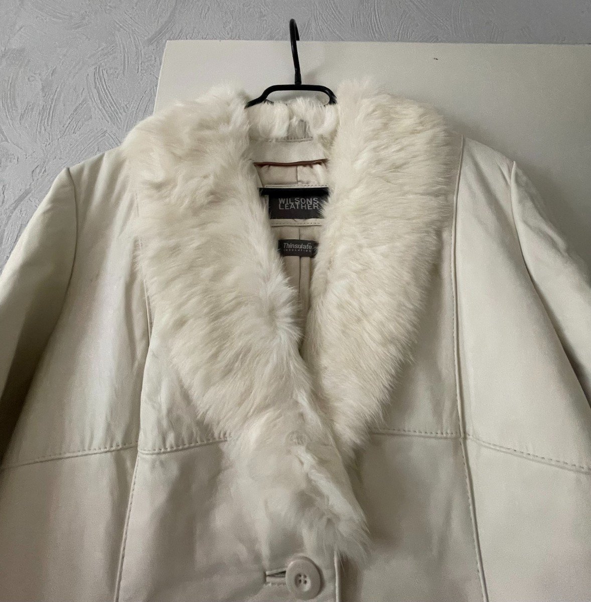 White Lambskin Leather Coat - Maison Wilson Leather Since 1899-photo-3
