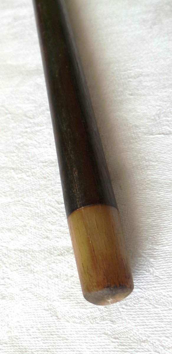 Cane With Masonic Decoration In Rosewood And Horn - Early 20th Century-photo-3