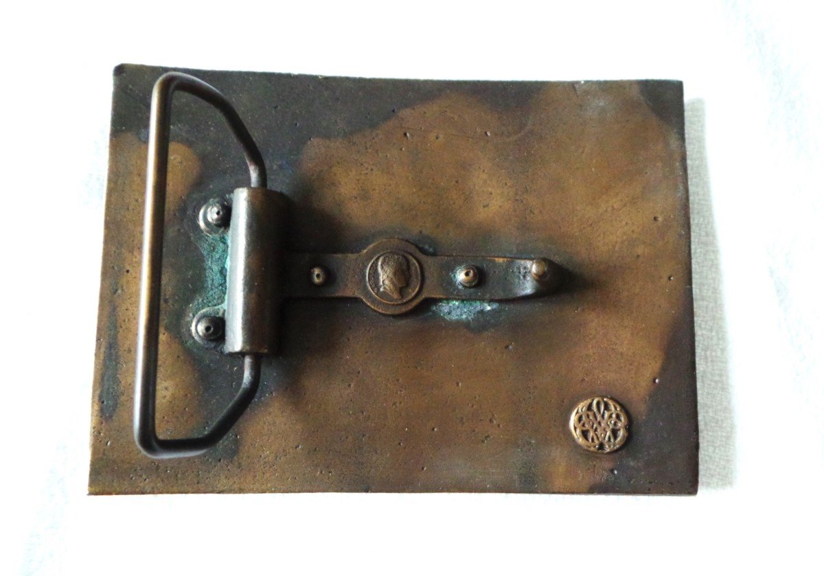 Usa - "liberty" Bronze Belt Buckle - 1960-70 - XX°-photo-3