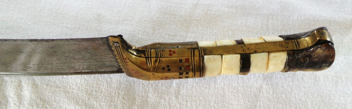 GRAND COUTEAU YATAGAN AFGHAN - " KHYBER - SALAWAR " -- XIX°-photo-4