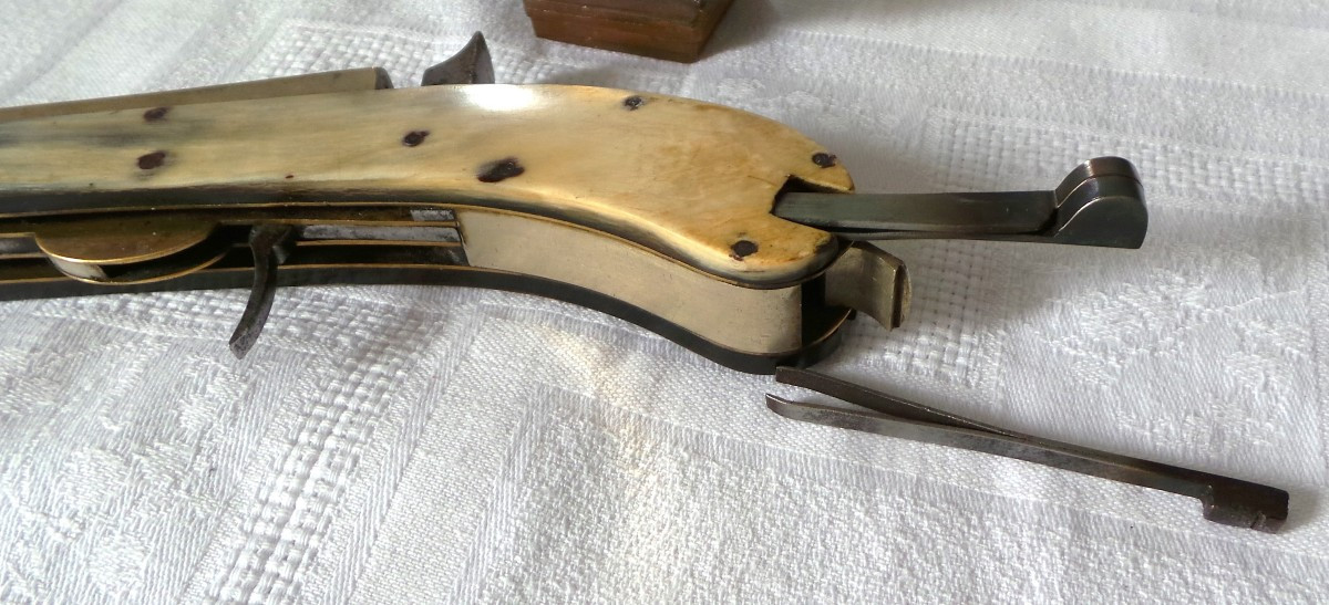 Knife-pistol By " James Rodgers Sheffield " With 2 Blades - Cal 7 Mm - 19th C.-photo-4
