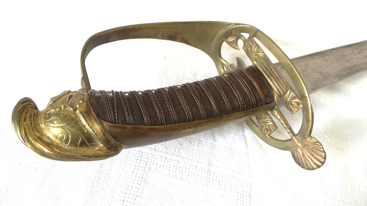 18th C. - National Volunteer Saber - Officer Model - Revolutionary Period 1792-photo-5