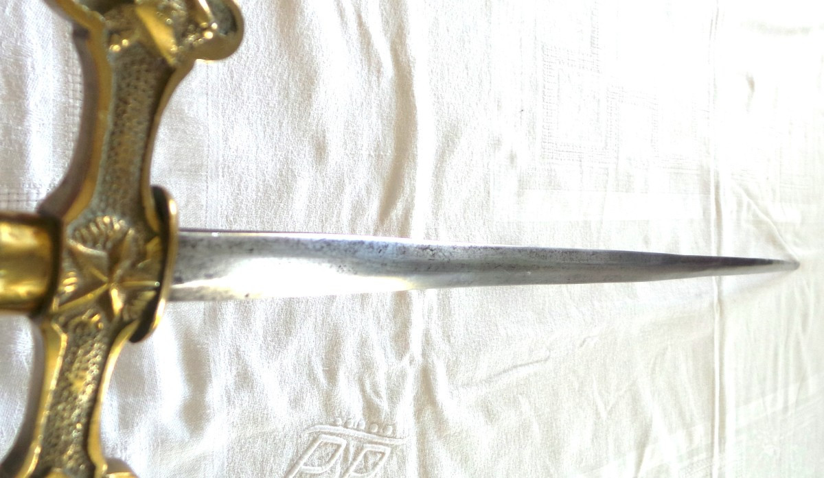 Masonic Sword With Brass Mount - 19th Century-photo-3