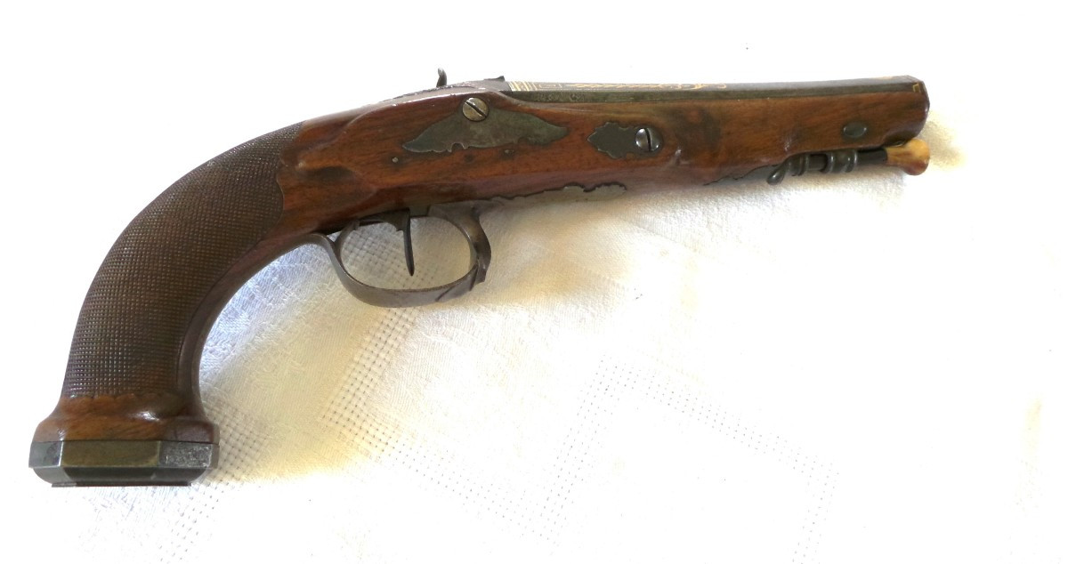 PISTOLET D'OFFICER PAR " GRANGER MERIEU " A  ST-ETIENNE ( 1780-1818 ) CONSULAT-1 ER EMPIRE-photo-3