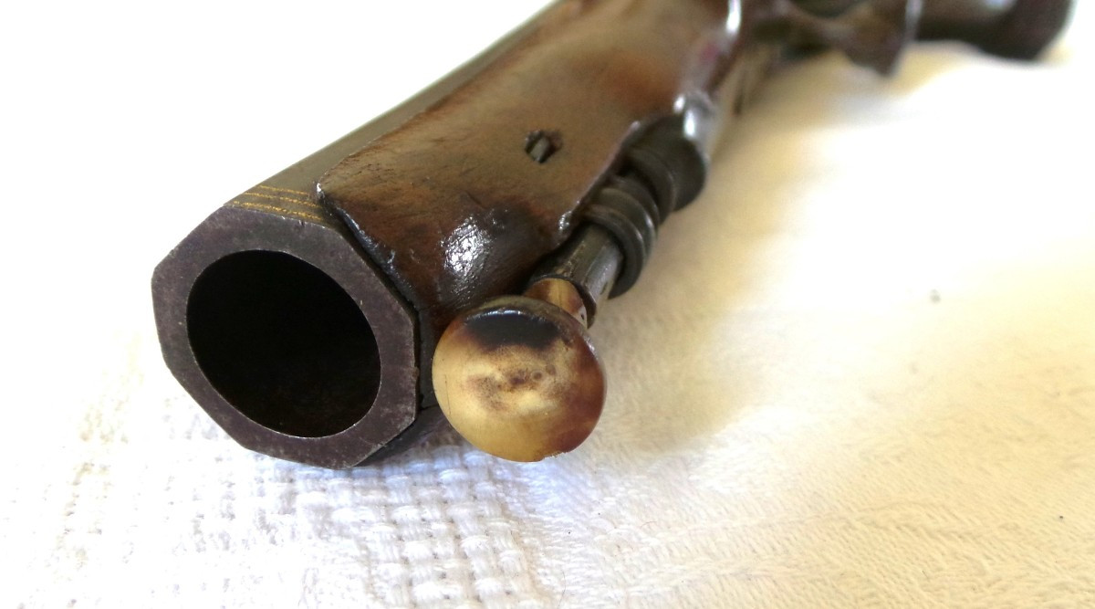 PISTOLET D'OFFICER PAR " GRANGER MERIEU " A  ST-ETIENNE ( 1780-1818 ) CONSULAT-1 ER EMPIRE-photo-2