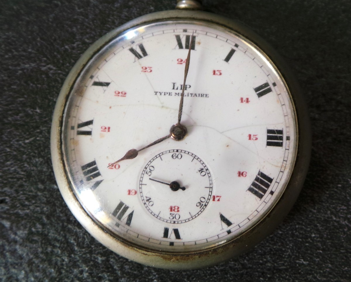 Military "lip" Pocket Watch - Mechanical Movement-photo-3