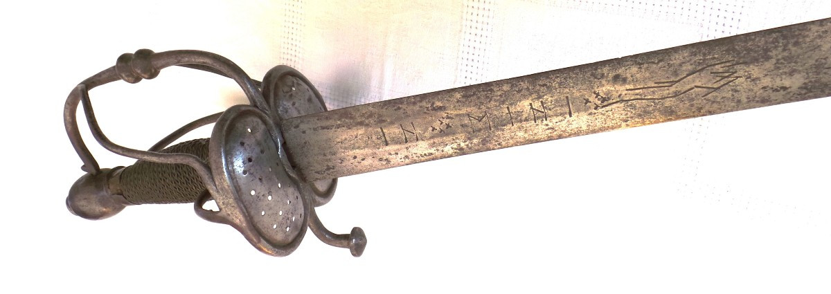 Strong "wallon" Gendarmery & Cavalry Sword - "louis XIV - Regence" - XVII° - XVIII°-photo-4