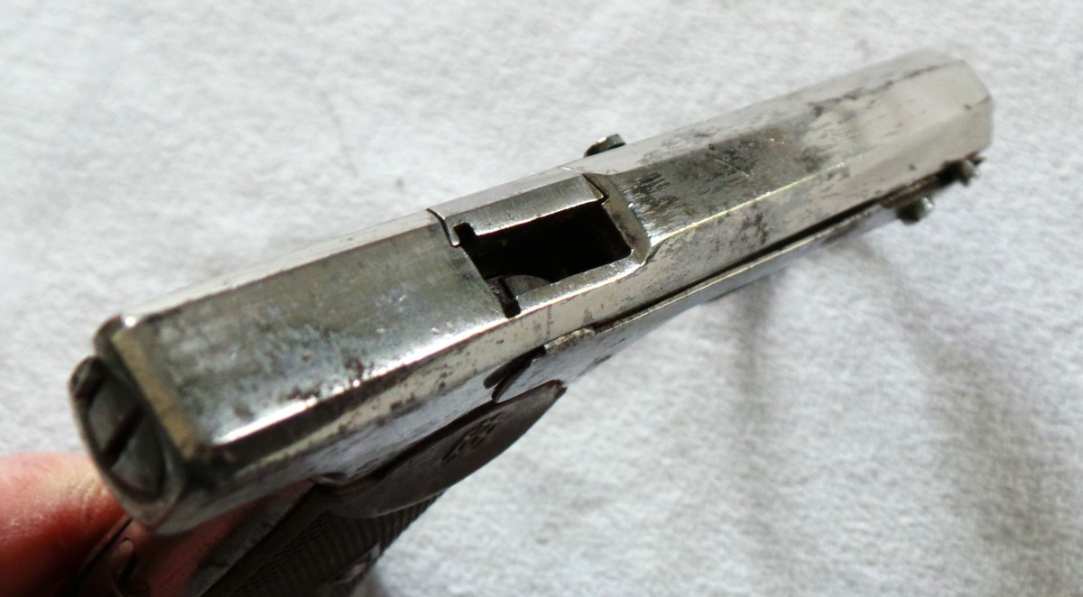 PISTOLET  BRUN-LATRIGE - ST ETIENNE - BREVET 1868 - 10 COUPS - XIX°-photo-2