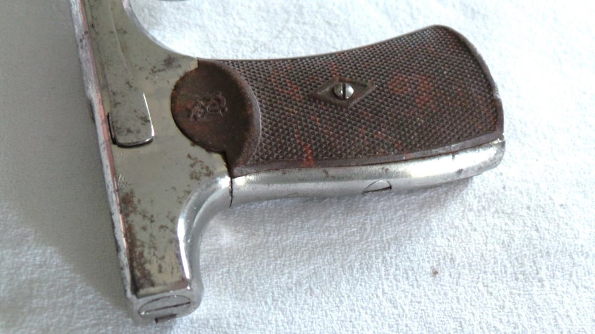 PISTOLET  BRUN-LATRIGE - ST ETIENNE - BREVET 1868 - 10 COUPS - XIX°-photo-5