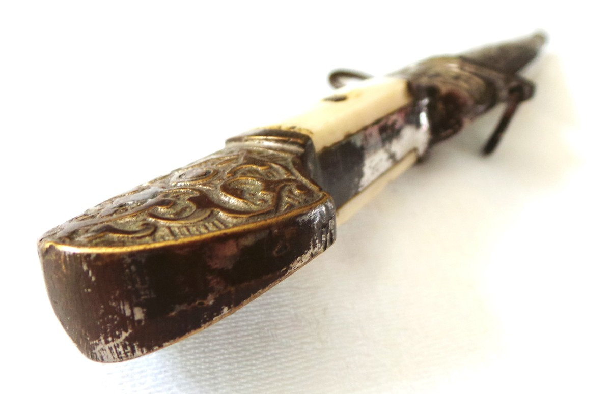 Ottoman Empire Small Kindjal Dagger - 19th Century-photo-2