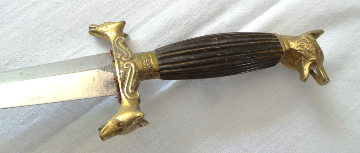 2nd Empire - 19th C Louvetier Dagger-photo-3