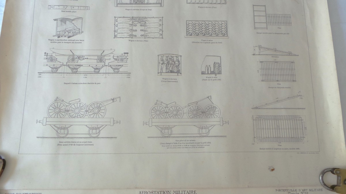 DEUX PLANS EN COUPE DE L ' ECOLE POLYTECHNIQUE - AERO STATION MILITAIRE - TRANSPORT DE TROUPES-photo-3