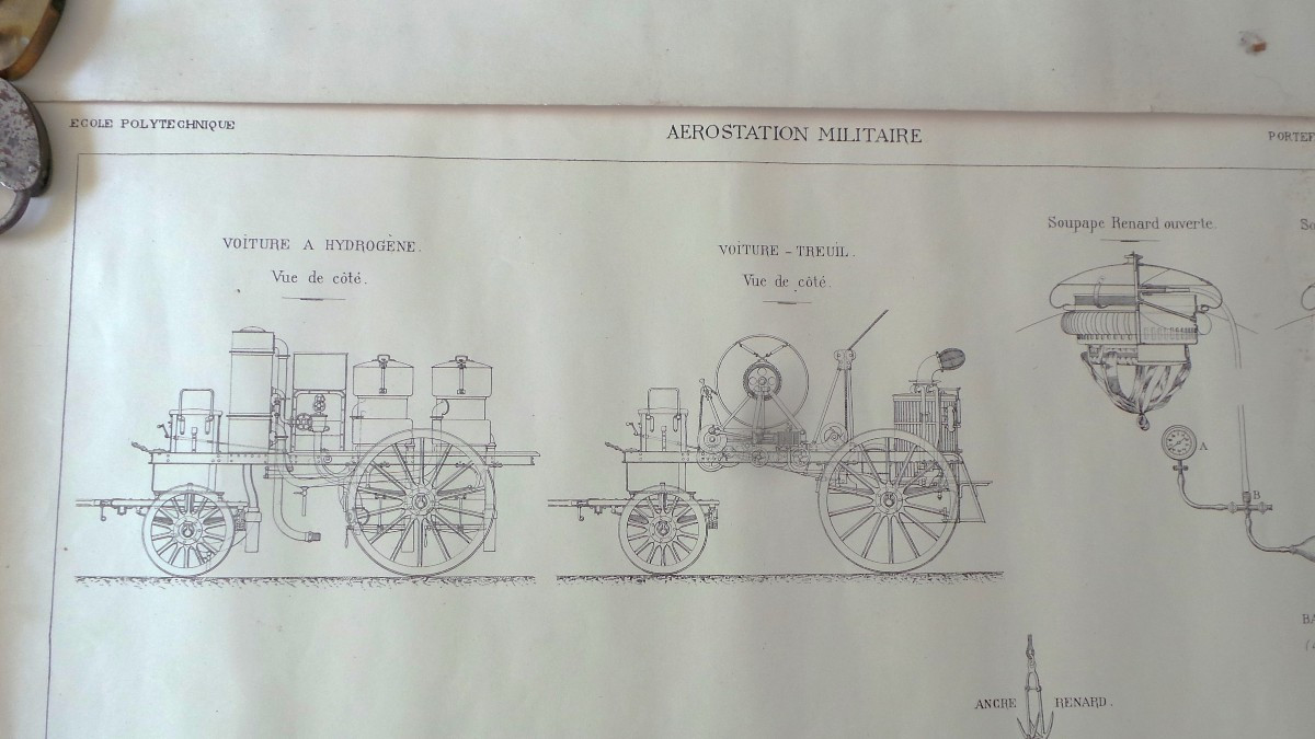DEUX PLANS EN COUPE DE L ' ECOLE POLYTECHNIQUE - AERO STATION MILITAIRE - TRANSPORT DE TROUPES-photo-4