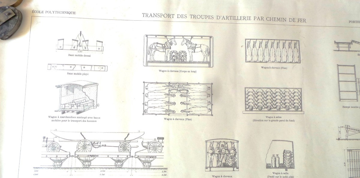 DEUX PLANS EN COUPE DE L ' ECOLE POLYTECHNIQUE - AERO STATION MILITAIRE - TRANSPORT DE TROUPES-photo-7