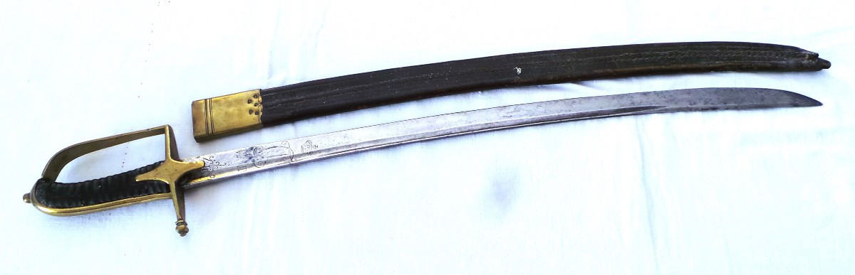 SABRE DE CHASSEUR A CHEVAL A LA HONGROISE -1780 - 1790 - XVIII°