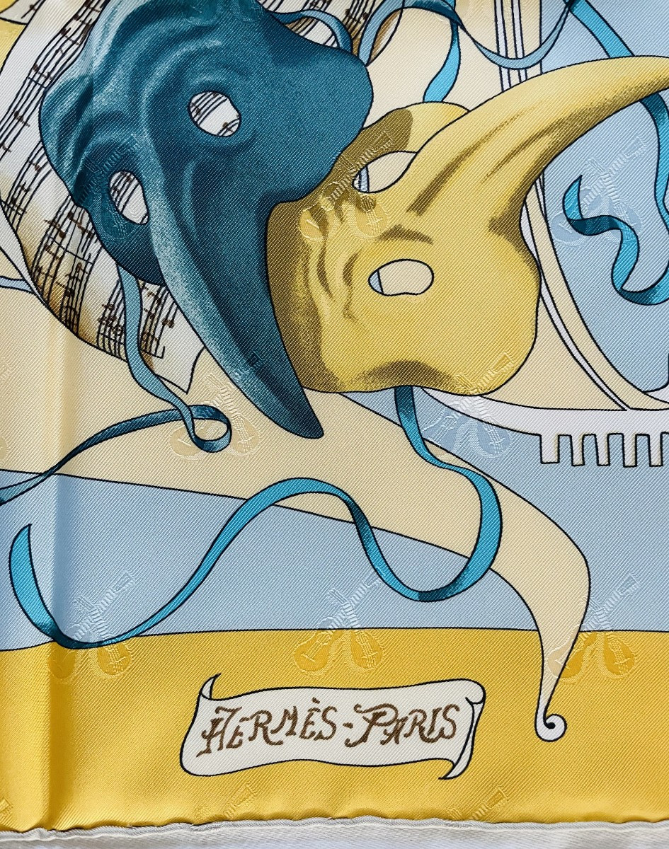 "venice Carnival" Illustrated By "h - De Watriguant" - 1993 - For The House Of Hermes In Paris-photo-3