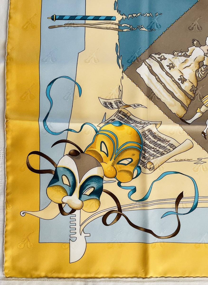 "venice Carnival" Illustrated By "h - De Watriguant" - 1993 - For The House Of Hermes In Paris-photo-6