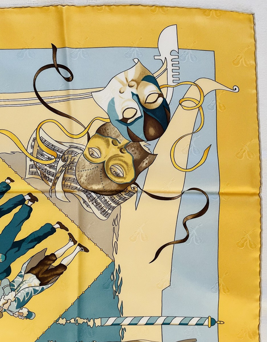 "venice Carnival" Illustrated By "h - De Watriguant" - 1993 - For The House Of Hermes In Paris-photo-7