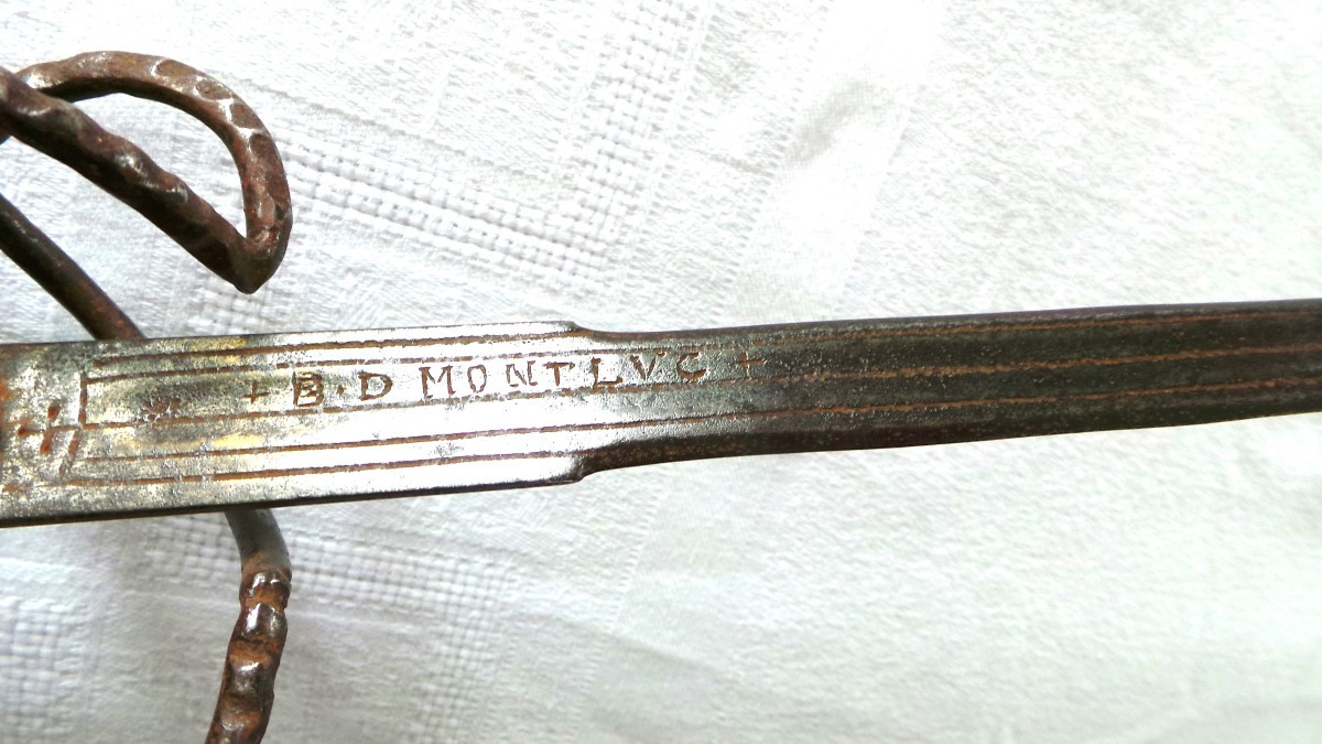 16th Century Skeleton Dagger - Blade Marking - "b - D - Montluc" - Marshal Of France In 1574-photo-2