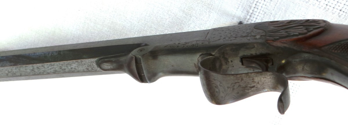 Key-locking Pistol "le Faucheux" - 1870 - 1880 - Cal 16 Pin-drawn - 19th C. --photo-4