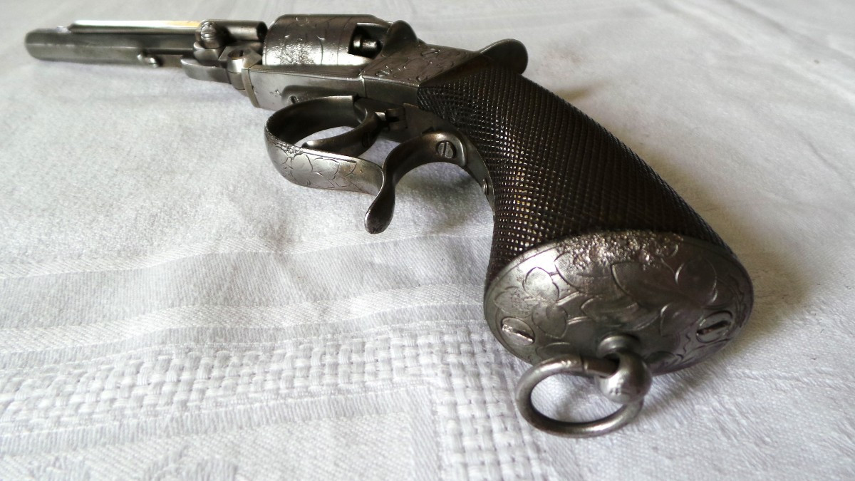REVOLVER  DE TIR A SIMPLE ACTION - " HOUILLER BLANCHARD " (1840 - 1855 ) - XIX°-photo-5