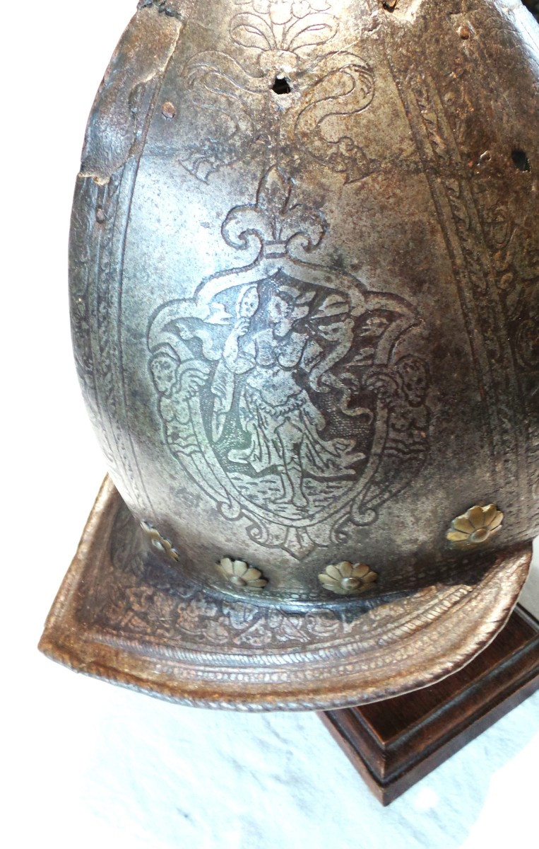 Pointed Burgonet With Flatten Ergot - North Italy - Brescia - 16th Century - Circa 1560-photo-2