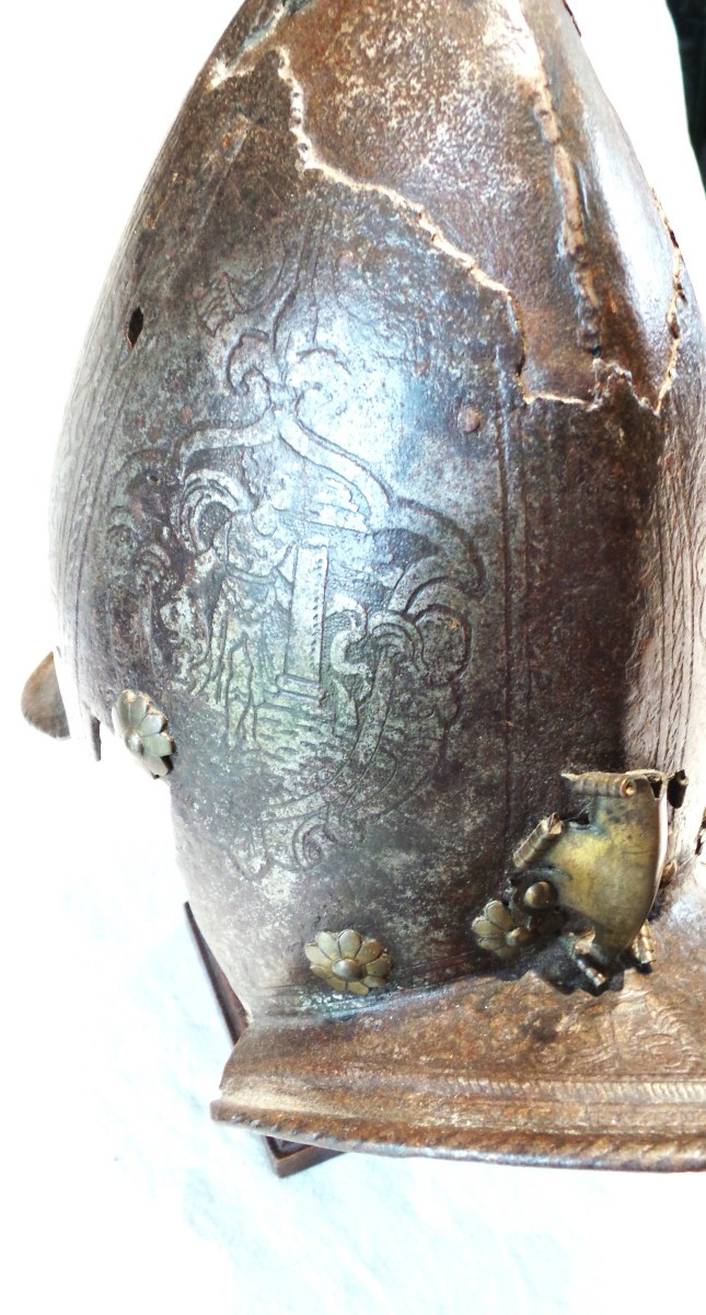 Pointed Burgonet With Flatten Ergot - North Italy - Brescia - 16th Century - Circa 1560-photo-3