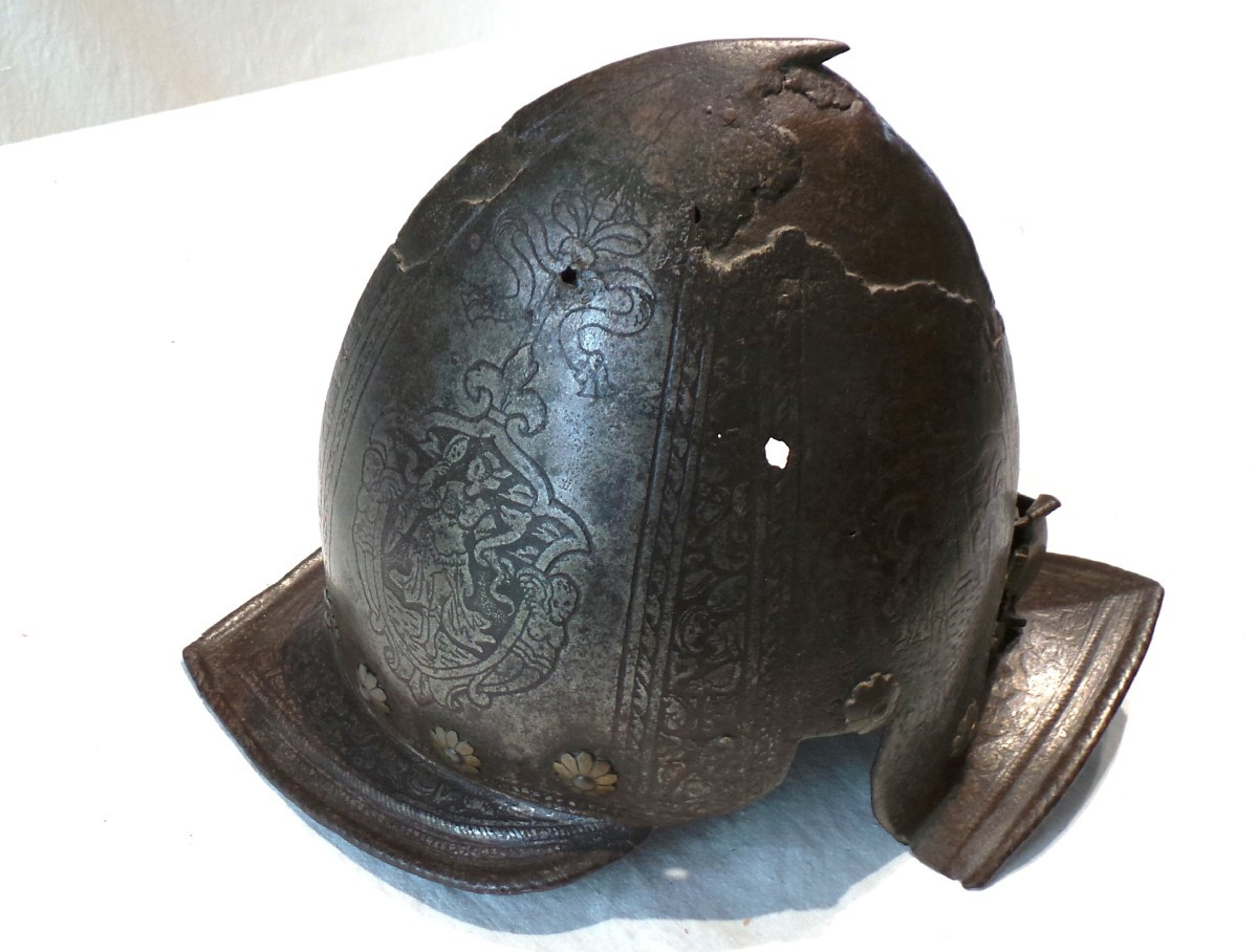 Pointed Burgonet With Flatten Ergot - North Italy - Brescia - 16th Century - Circa 1560-photo-6