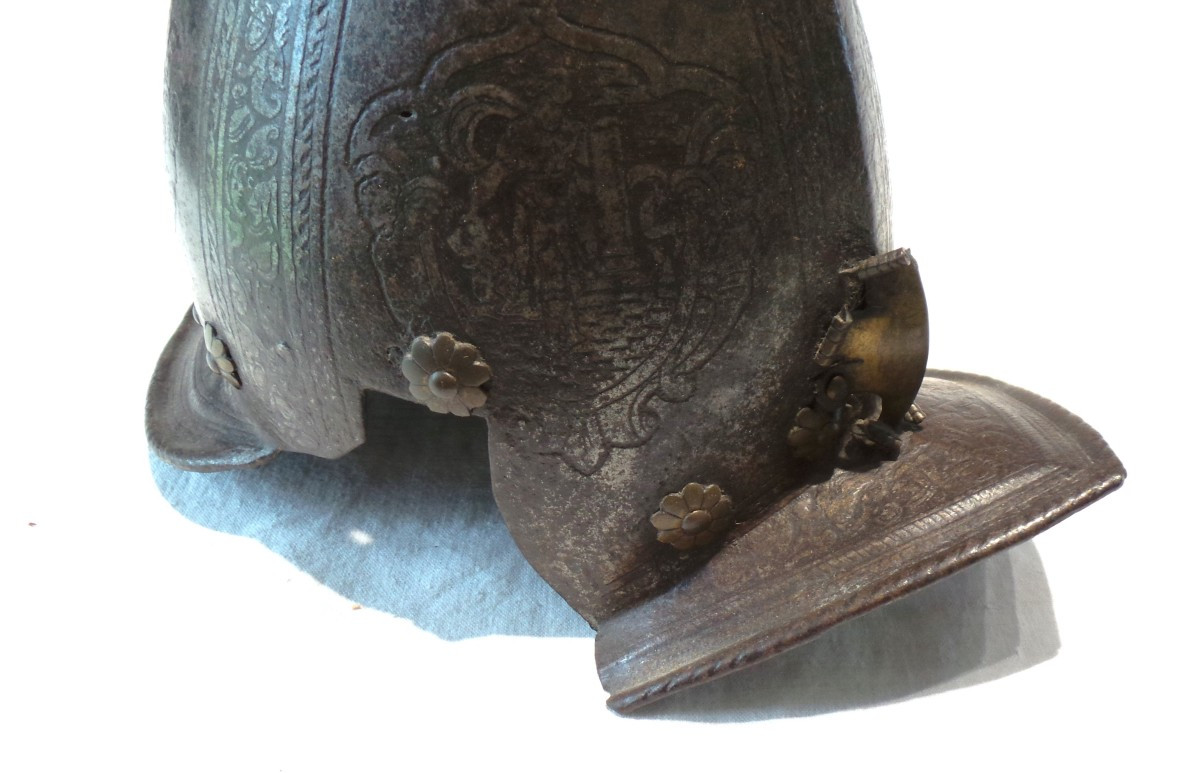 Pointed Burgonet With Flatten Ergot - North Italy - Brescia - 16th Century - Circa 1560-photo-8