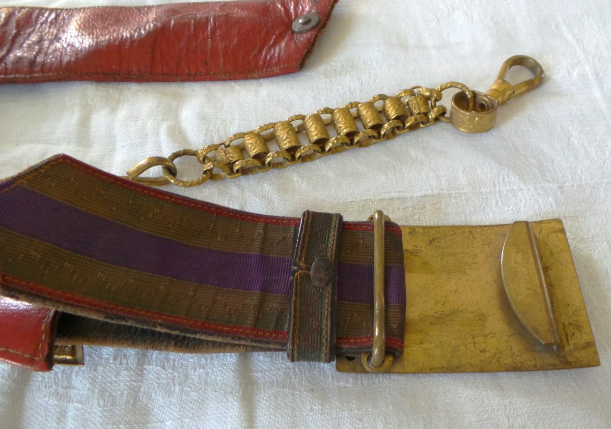 CEINTURON MACONNIQUE - IOOF - PATRIOTE MILITANT - GUERRE CIVILE EPOQUE VICTORIENNE -photo-5
