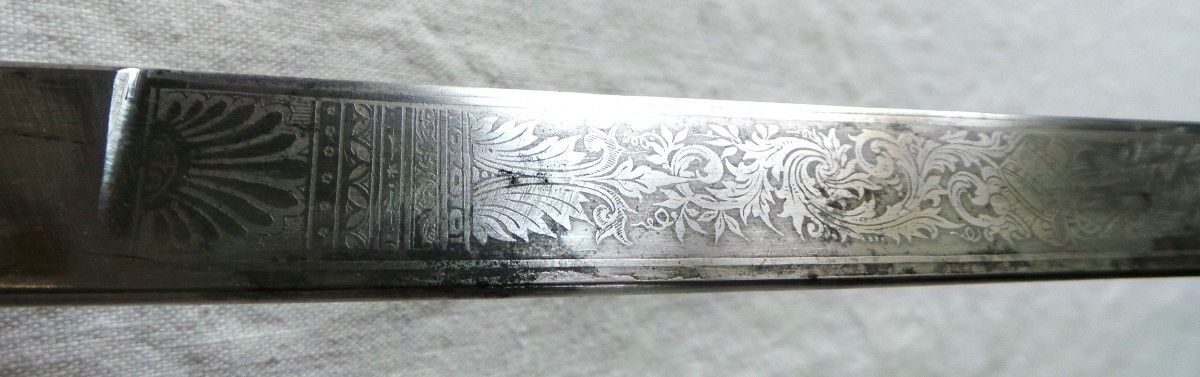 EPEE D'OFFICIER D'ARTILLERIE ( FASCHINEVMESSER M49 )1849- " EWALD CLEFF " à SOLINGEN- XIX°-photo-8