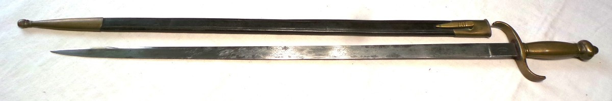 EPEE D'OFFICIER D'ARTILLERIE ( FASCHINEVMESSER M49 )1849- " EWALD CLEFF " à SOLINGEN- XIX°