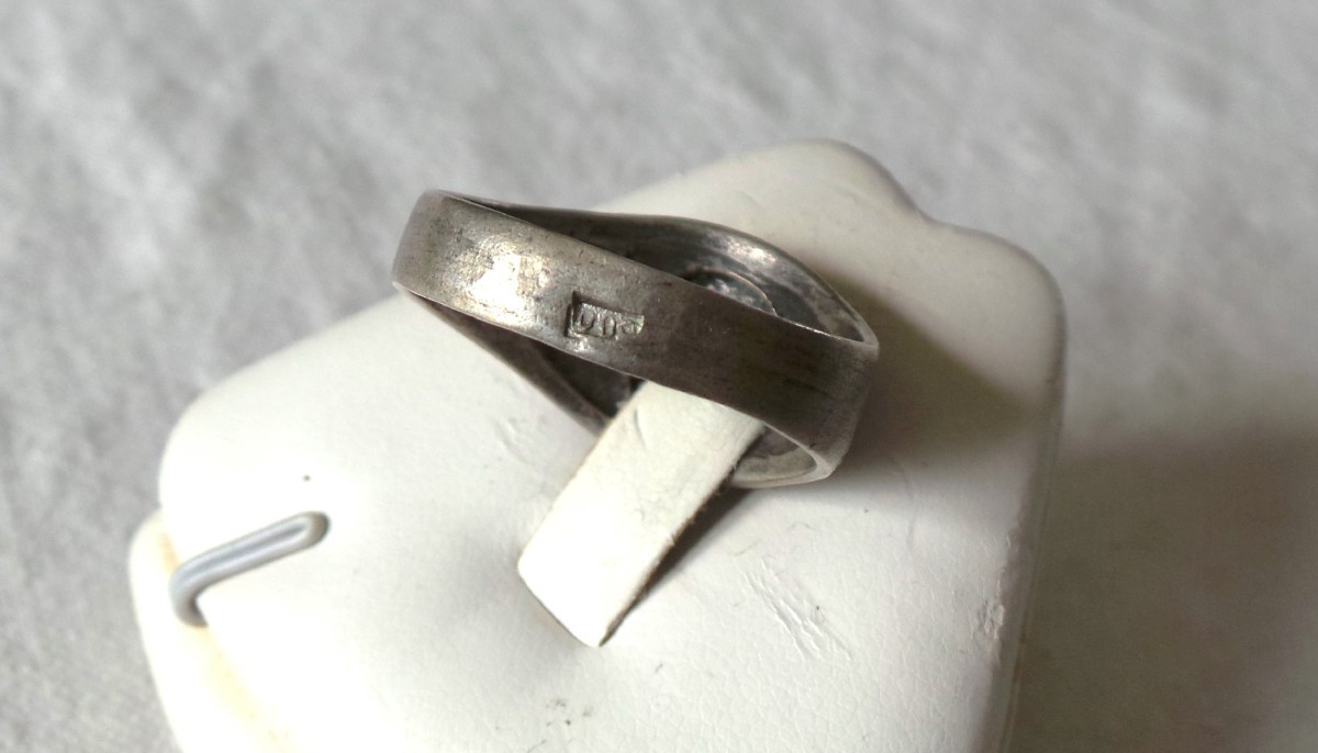 Ww2 - Polish Patriot Officer's Ring - 800 Silver - 20th Century-photo-1