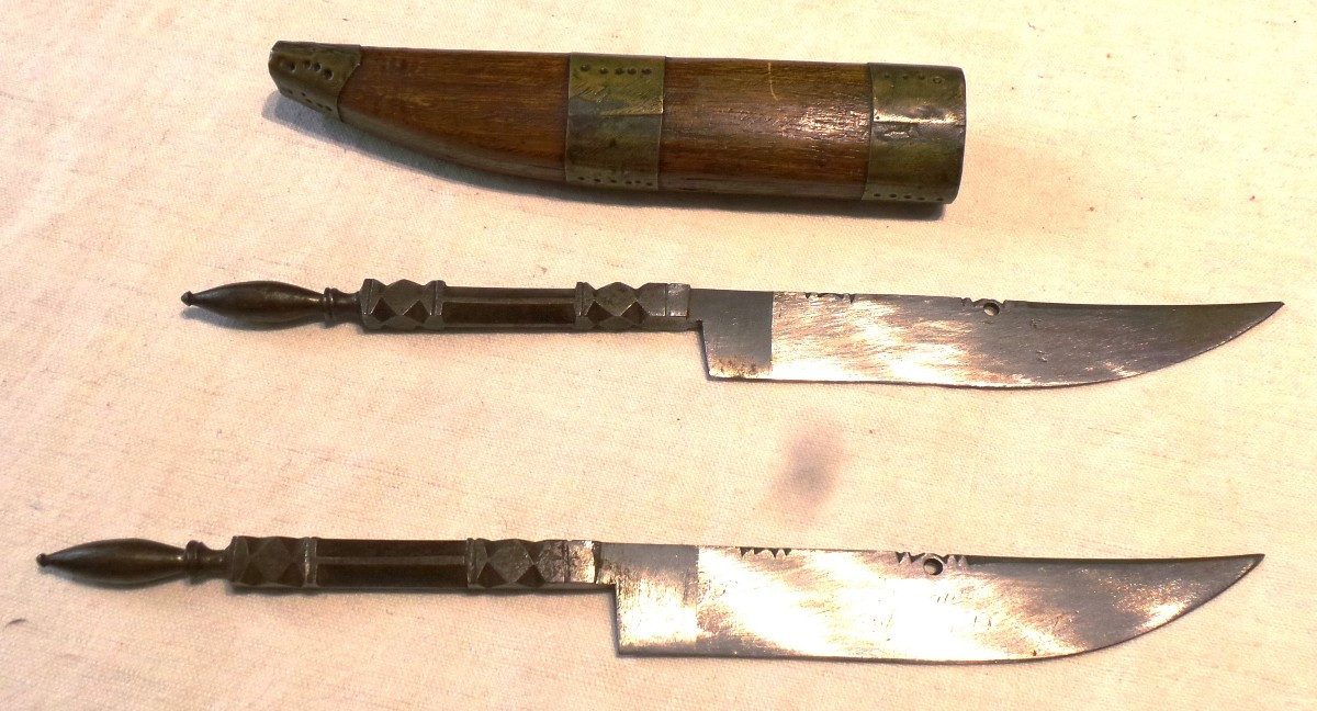 Pair Of Kabylian Razor Knives - 19th - 20th Century