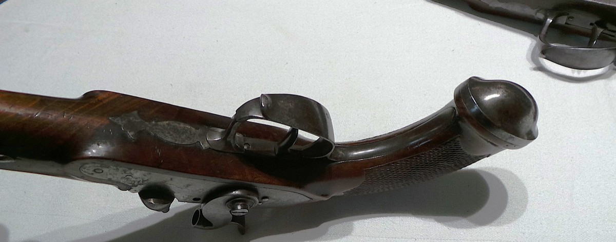 PAIRE DE PISTOLET  EN COFFRET DE LA MANUFACTURE DE ST-ETIENNE -1825 - EPOQUE LOUIS PHILIPPE-photo-3