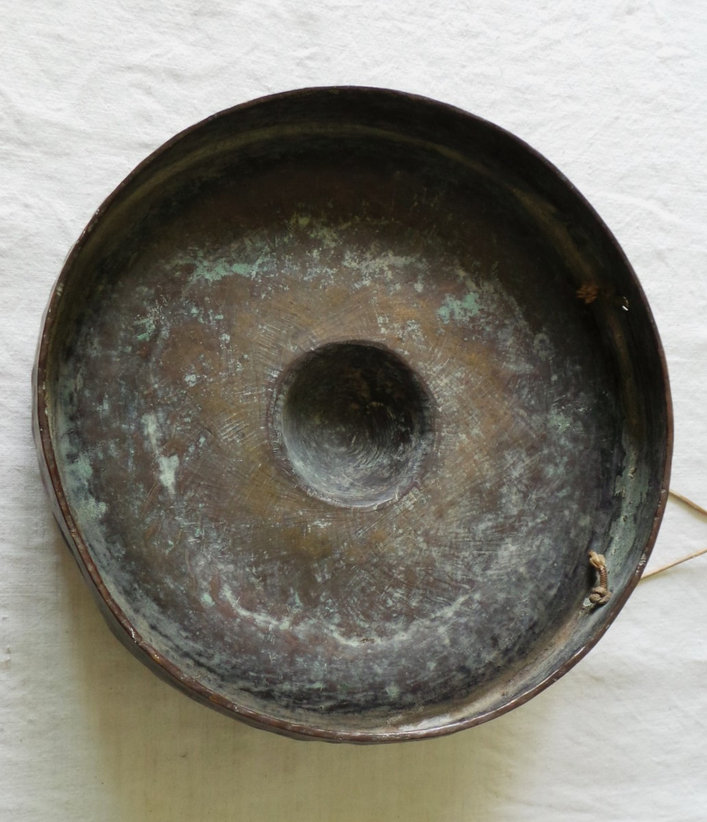 Indonesian Gong With Bronze Bulb - 19th Century-photo-4