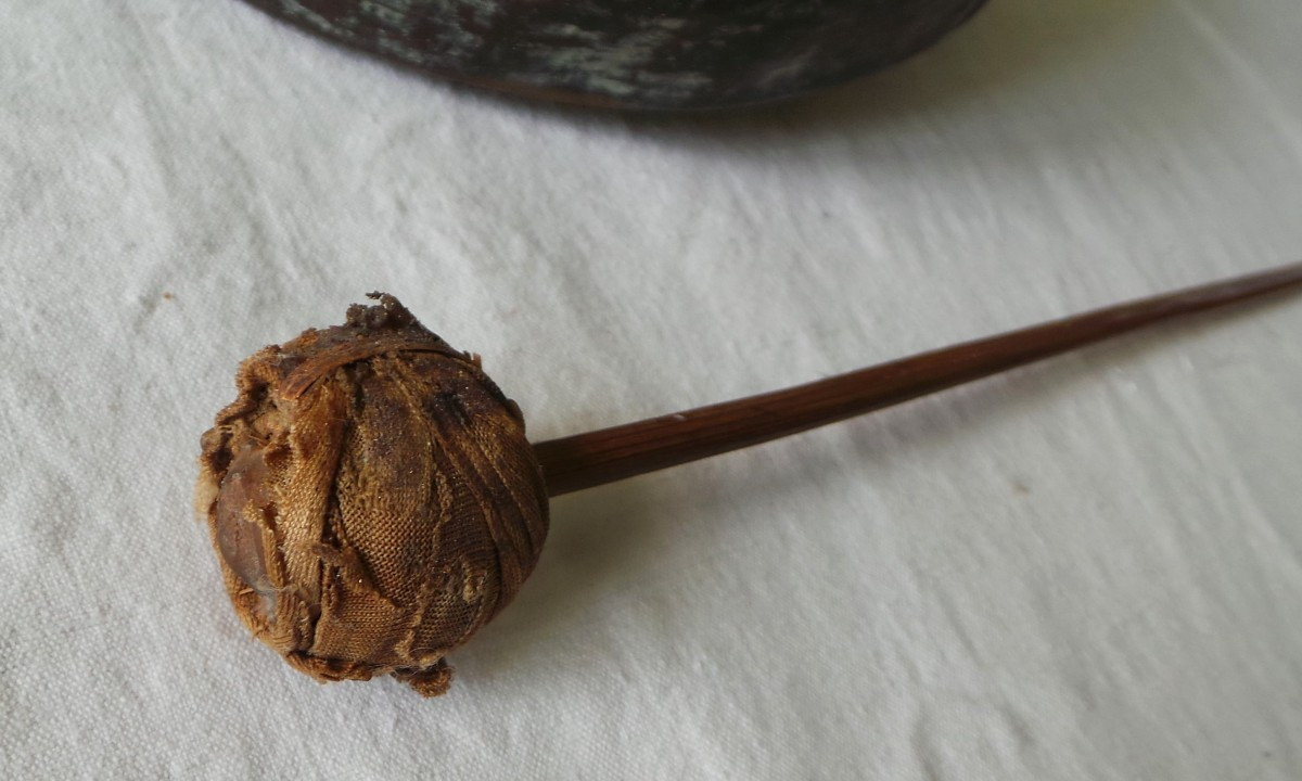 Indonesian Gong With Bronze Bulb - 19th Century-photo-1
