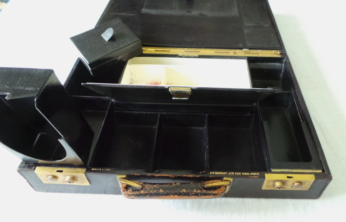 St - Dupont - "diamond" Travel Case - Art Deco - 1930s - 20th Century-photo-4