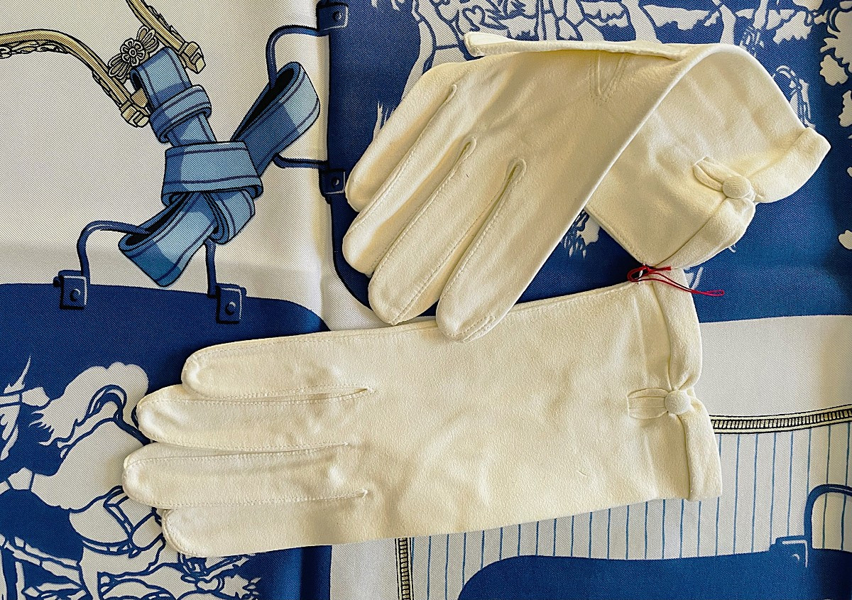 Set Of 4 Pairs Of Short Goatskin And Leather Gloves - Circa 1920-1925-photo-4