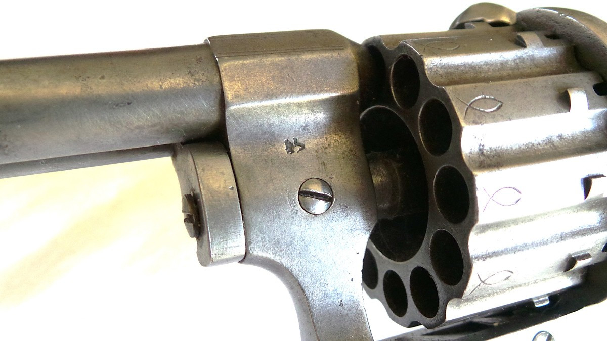 "j. Chaineux" 12-shoot Pin-lock Revolver - 7mm Caliber - 19th Century-photo-1