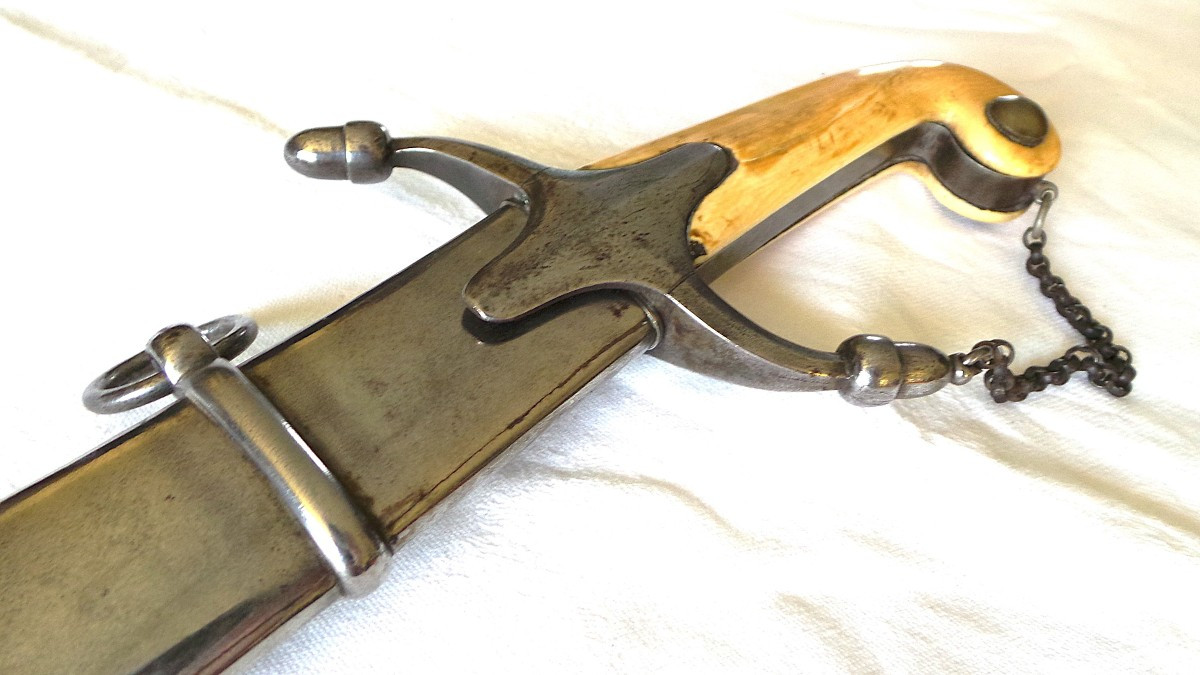 SABRE D OFFICIER DE CAVALERIE A L ORIENTALE - EPOQUE RESTAURATION - LOUIS XVIII°- 1814-1830-photo-1