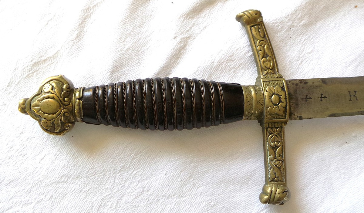 Dagger With Its Sheath - Solingen Knegt - 19th Century-photo-1