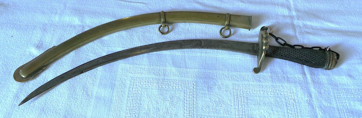 DAGUE D OFFICIER DE MARINE DU 1 ER EMPIRE A L ORIENTALE - XIX°-photo-3
