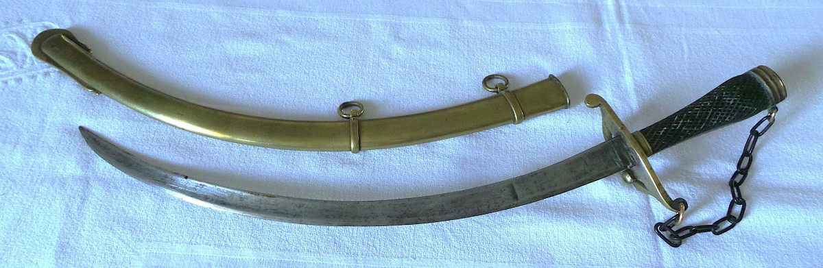 DAGUE D OFFICIER DE MARINE DU 1 ER EMPIRE A L ORIENTALE - XIX°-photo-3