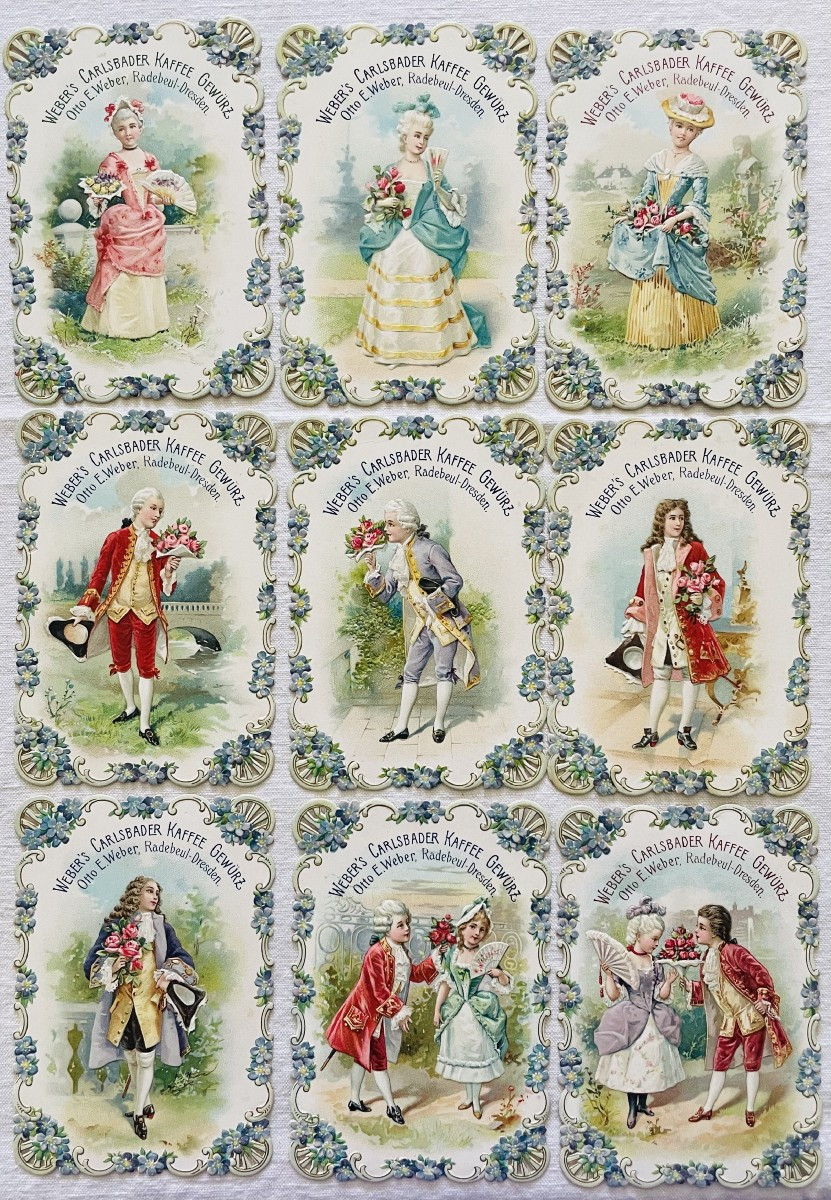 LOT DE 16 CARTES PUBLICITAIRES - TENUES VESTIMENTAIRES - " OTTO . E . WEBER " --photo-2