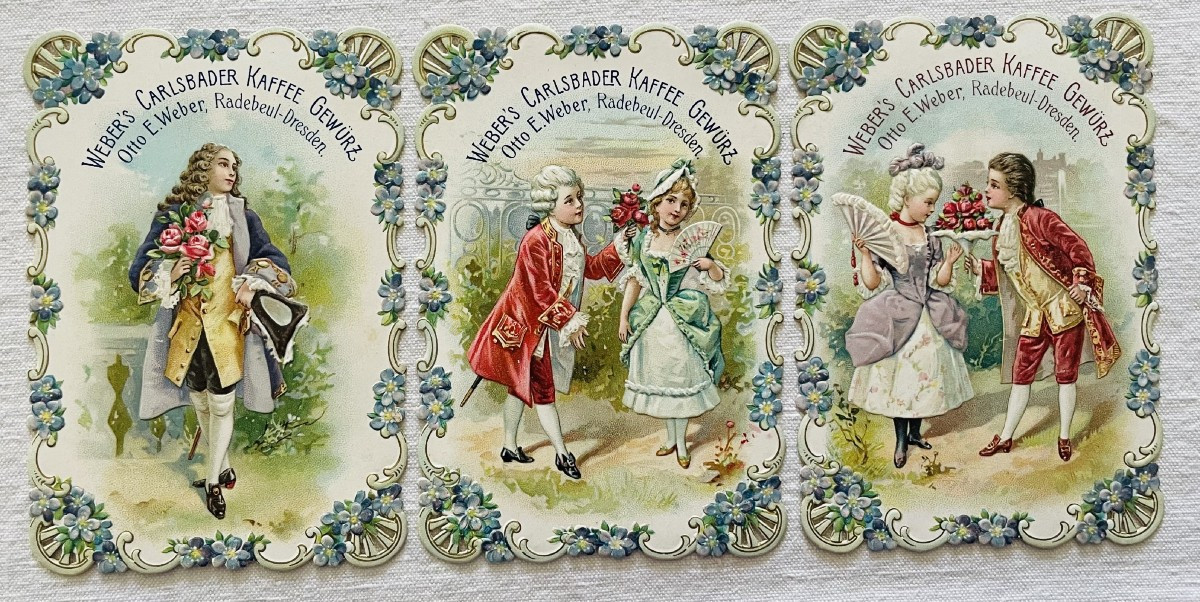 LOT DE 16 CARTES PUBLICITAIRES - TENUES VESTIMENTAIRES - " OTTO . E . WEBER " --photo-1