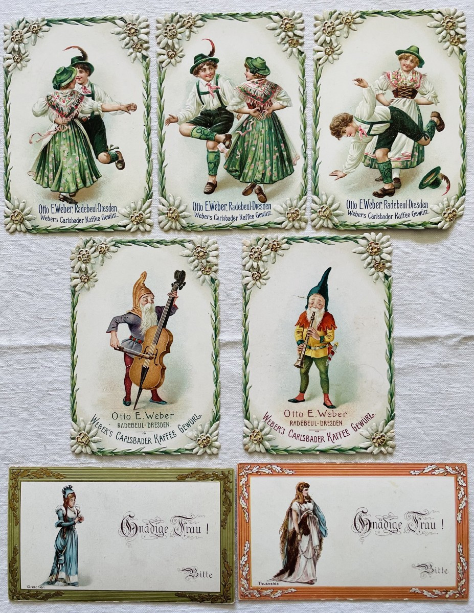 LOT DE 16 CARTES PUBLICITAIRES - TENUES VESTIMENTAIRES - " OTTO . E . WEBER " --photo-2